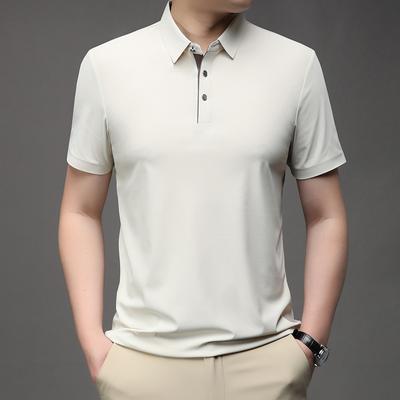 Cool Breathable Short-Sleeved Polo Shirt Business Casual Summer Fashion Half Sleeve Lapel T-shirt High Quality