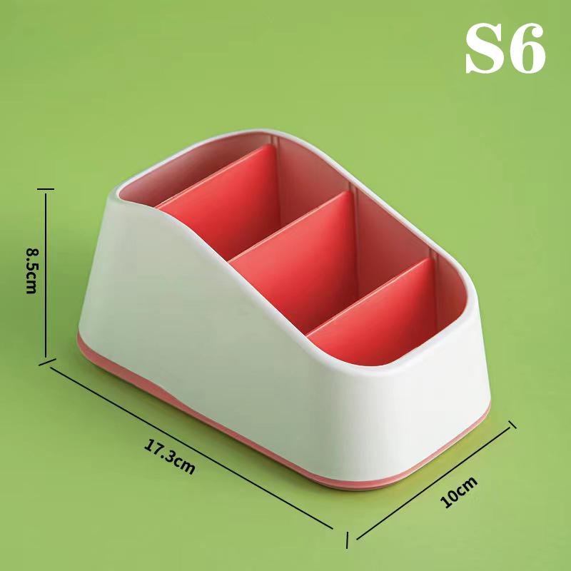 

Тримач пульта дистанційного керування 4 слоти Настільний ящик для зберігання Телевізор Пульт дистанційного керування Телефон Трапецієподібний кошик Органайзер Чохол для домашнього готелю