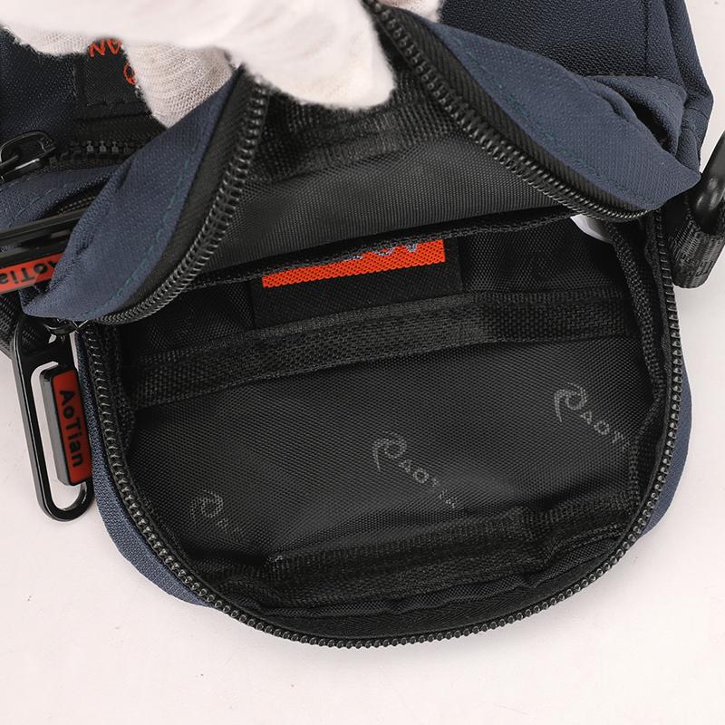 Mini Mobile Phone Bag Men's Shoulder Crossbody Bag Oxford Waist Bag