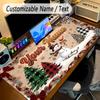 Winter Theme Personalized Mouse Pad Custom Name Text Non Slip Desk Pad For Laptop Office Desktop