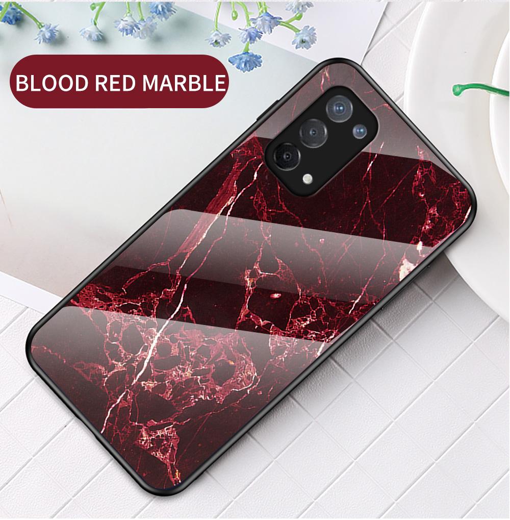 

Чехол для OPPO Reno 5 F Lite 10X Zoom R17 Pro A73 A93 A95 A94 RX17 Pro Neo A74 A54 4G 5G, чехол из мраморного закаленного стекла, задняя крышка For OPPO A54 5G