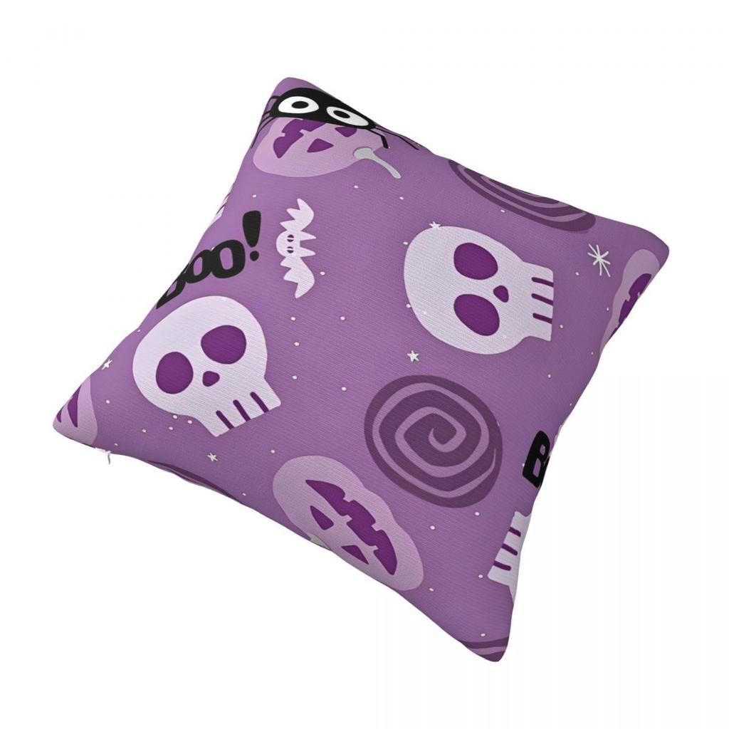 Pillow Case Halloween Themed Square Pillow Cover Retro Trendy Cushion Cover Pattern Pillowcases For Sofa Car Home Decor