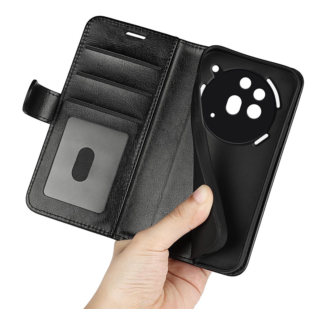 For Nothing Phone (3a) Pro Case Crazy Horse Texture Stand Leather Phone Cover