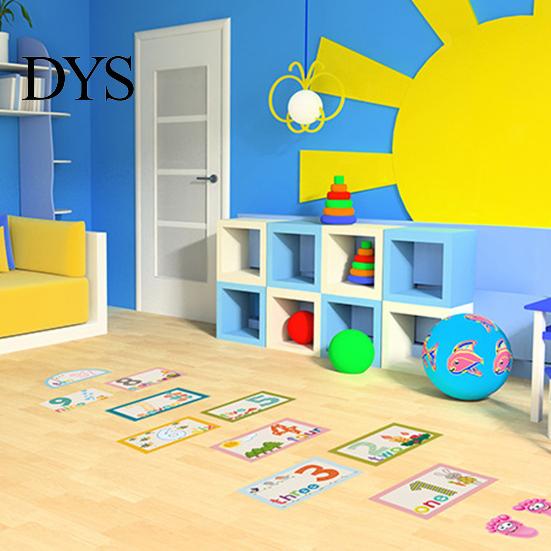 Educational Floor Decals for Kids Number Hopscotch Stickers, English & Numbers Learning Removable Stickers Classroom Game Mat, Colorful Self-Adhesive