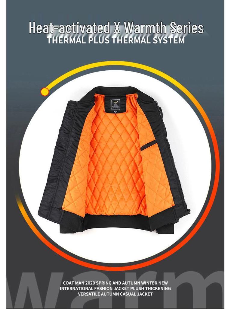 Men's Trend 2025 Thickened Baseball Collar Cotton Jacket - Autumn/Winter Loose Fit