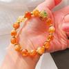 10Mm Autumn And Winter Maillard Style High Quality Natural Citrine Bracelet Bracelet.