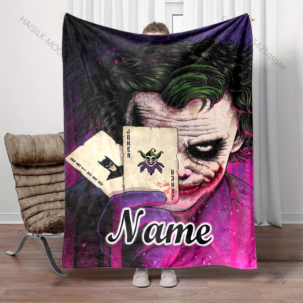 17 Style Custom Name Blanket Joker Movie Printed Blanket Soft And Warm Bedding For Bed Sofa Outdoor Travel Cover Blanket Gifts
