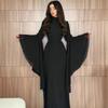 2026 Spring and Autumn New European, American and Amazon Cross-border Foreign Trade Women's Clothing Loose Trumpet Sleeve Long Sleeve Dress