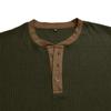 Men's Long Sleeve Henley Shirt Ribbed Knit Sweater Pullover Buttoned Collar Slim Fit Casual Top for Autumn Winter