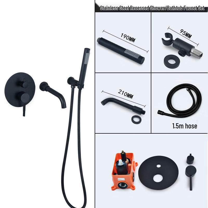 TLXT Recessed Shower Faucet Set with Bathtub Tap