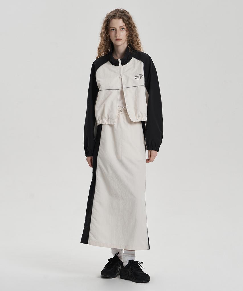 Jenyujeu Jet-Up String Long Skirt - Light Beige