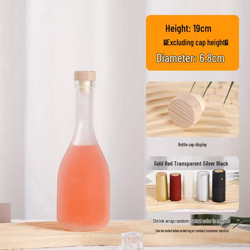 Elegant Vertical Stripe Glass Bottles for Wine & Juice