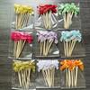 10pcs Creative Bowknot Cupcake Toppers For Birthday And Bridal Shower Romance Themed Party Cake Decorations