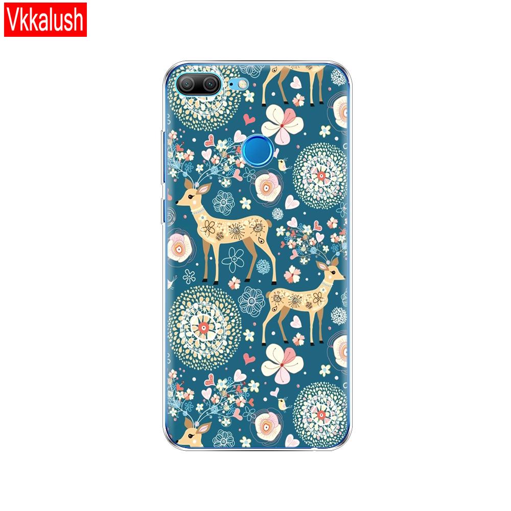Hülle Handyhülle für Huawei Honor 9 Lite weiches TPU Silikon Rückseite 360 Vollschutz Druck transparent Coque Shell