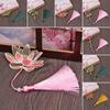 Stationery Pendant Hollow Tassel Chinese Style Painted Book Clip Brass Bookmark Pagination Mark