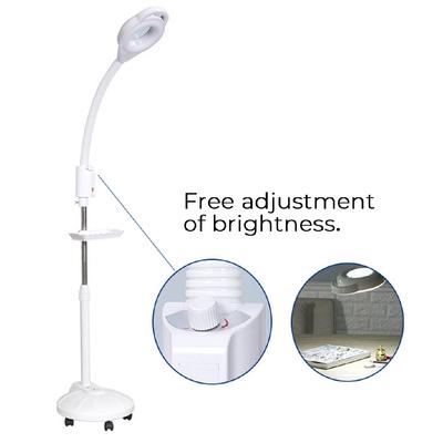 16X Diopter LED Förstoringslampa Golvstativ Förstoringsglas Ljus Lins Ansiktslampa 220v-240V