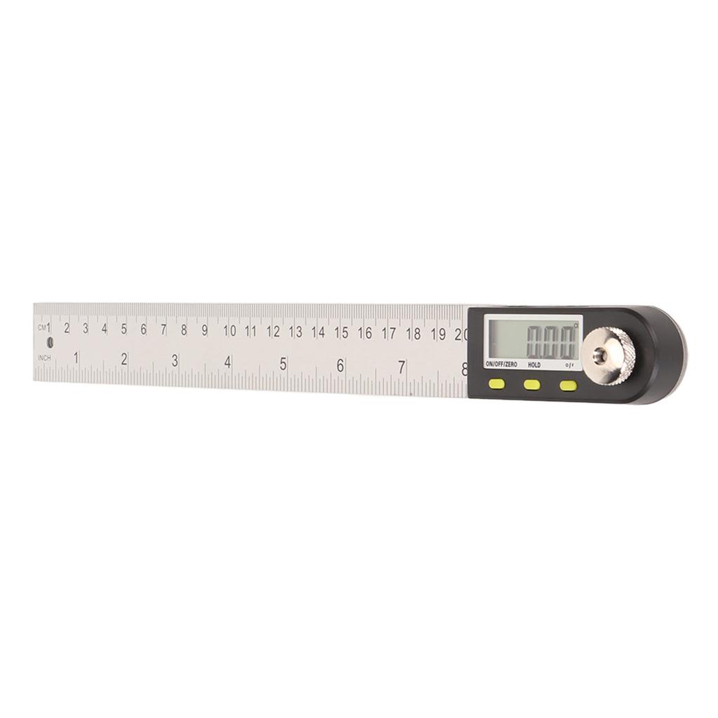 Digital Angle Ruler 200mm 0 to 360 Degree Stainless Steel Lock Function Angle Measuring Tool for Woodworking Craft DIY