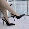 Mode Spitz-Stilettoabsätze Damen Pumps Lackleder Designer Mulesandalen Elegant Sexy Büro High Heels Schuhe Büro Party Schuhe