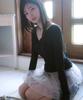 Leijeumiya Aoi Ribbon Ballet Shirring Tee [Black]
