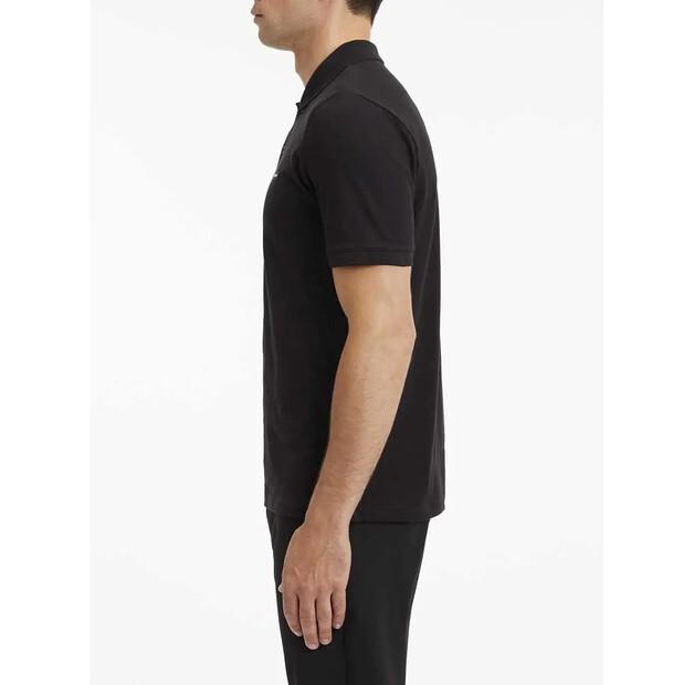 Calvin Klein Stretch Pique Slim Button Short Sleeve Polo