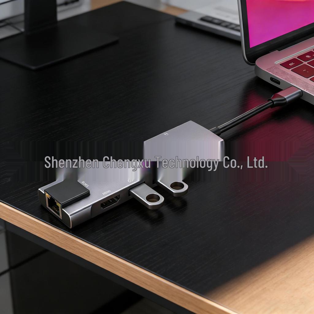 9-in-1 USB 3.0 Docking Station with HDMI Hub & Network Card Converter for Type-C Laptops