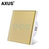 AXUS Touch Switch Wall Light Switch Luxury Crystal Tempered Glass EU US Standard Panel AC110-250V  1/2/3 Gang LED Button
