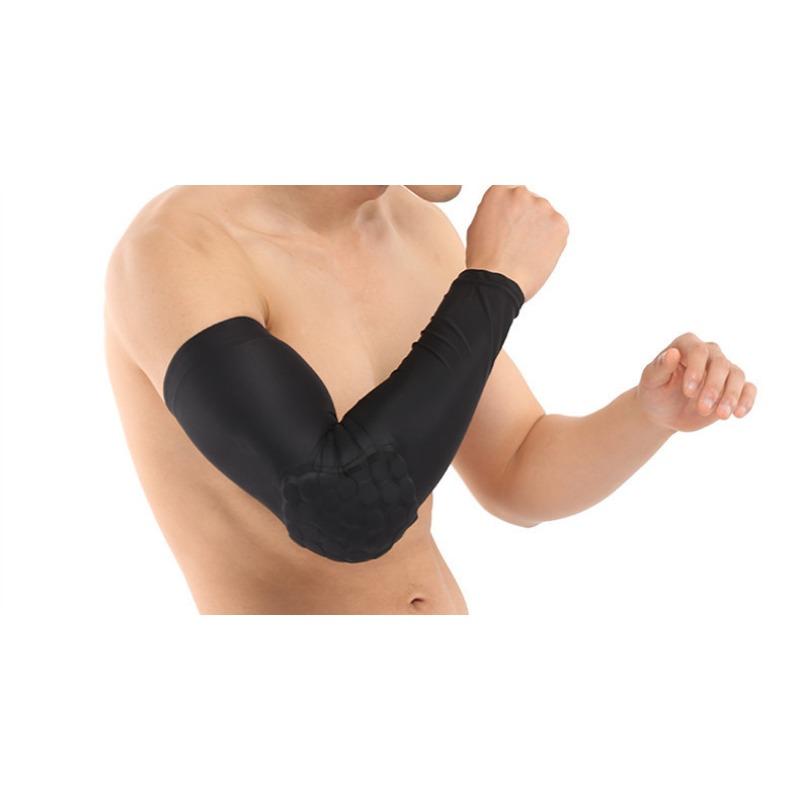 Honeycomb Anti-collision Arm Guards Fitness Running Training Sun Protection Sleeves Breathable Sports Elbow Pads