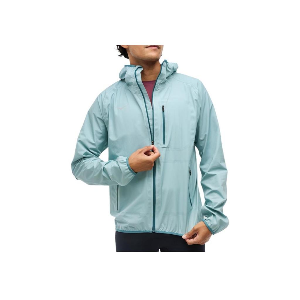 Hoka One One Zip Hooded Long Sleeve Jacket Men Jacket Sky-Blue 1156094-DZY
