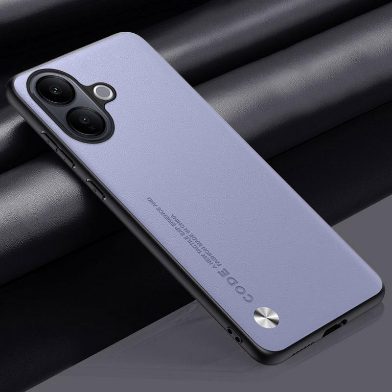 Plain Leather Case For VIVO V60 Lite V60 5G V50 Lite v50 V40 Pro V40 Lite V40e V30 Pro V29 V27 Pro Hard Camera Protect Cover