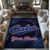 Chicago Cubs Crystal Velvet Rug, Custom Name Text Personalized Non‑Slip Floor Mat for Home Decor Gift