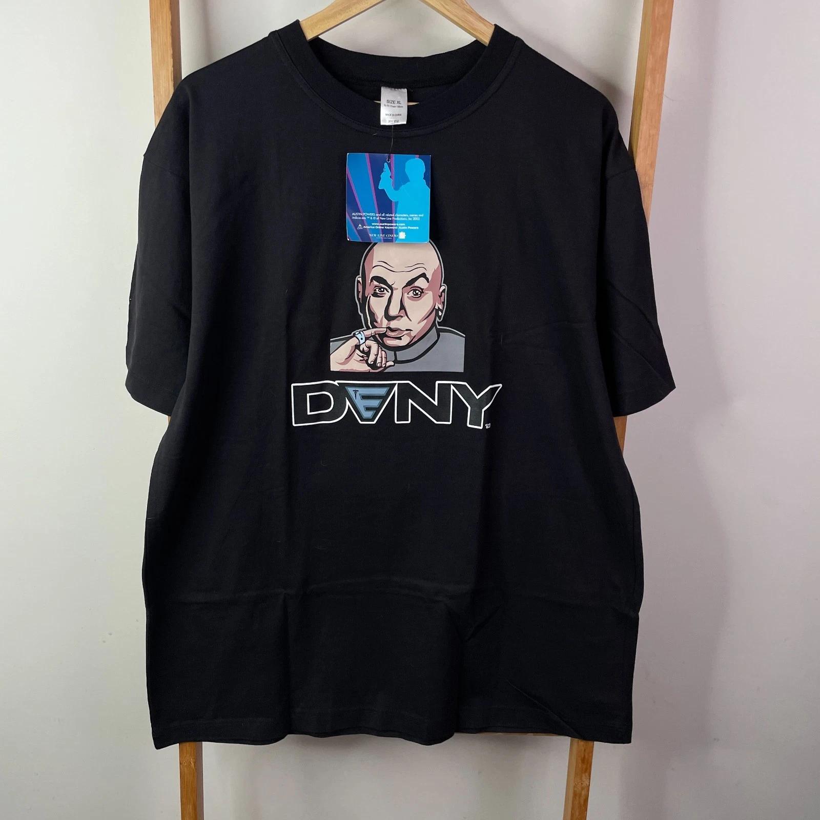 

VTG Austin Powers Shirt Mens Extra Large Black Dr. Evil Graphic Print Movie NWT 4XL