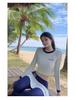 Summer Retro Long Sleeve Crop Top: European & American Streetwear Beach Swimwear