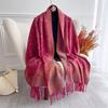 Autumn Winter Jacquard Scarf for Women Pashmina Shawls and Wraps Cashmere Blanket Warm Thick Stoles Lady Outdoor Bufanda