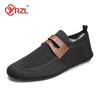 YRZL Round Toe Flat Shoes Solid Color Men Slip on Shoes Casual Breathable Comfortable Mens Mesh Loafer Shoes Outdoor Loafers Man