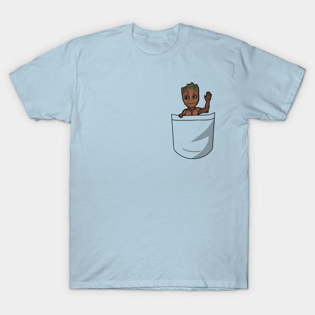 

Men Black Print T-shirt Shirt Pocket Groot No-Cut Transfer Paper Print Cotton Tshirt 3XL світло-синій колір