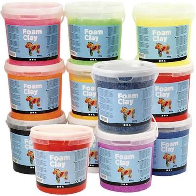 Foam Clay, 12x560 Gr, Assorted Colors