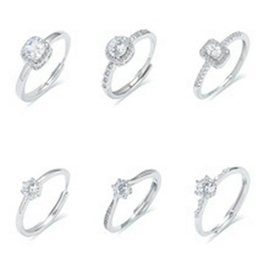 Heart Zircon Minimalist Adjustable Open Ring for Women - Sweet Influencer Design