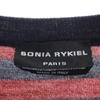 Sonia Rykiel made in Italy Border Pattern Long sleeve knit Red sweater Men's Used