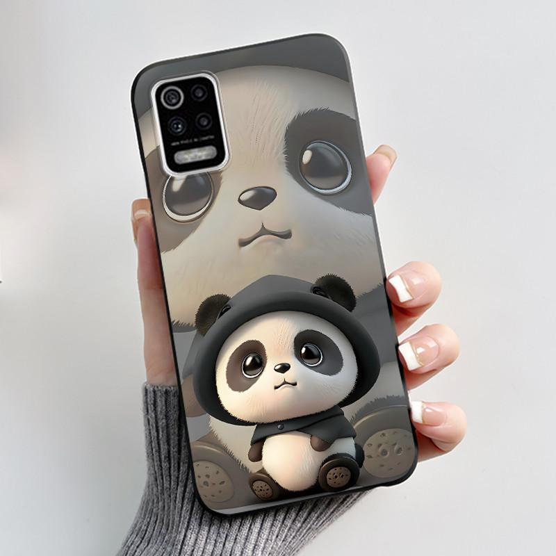 Case For LG K52 Q52 K62 Phone Case Luxury Cute Love Rabbit Funny Ultra Thin Slim Soft Black TPU Silicone Protective Back Cover