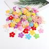100pcs 2.5cm Flower Felt Fabric Patch Mixed Colors Felt Pads Felt Fabric Accessories  Scrapbooking