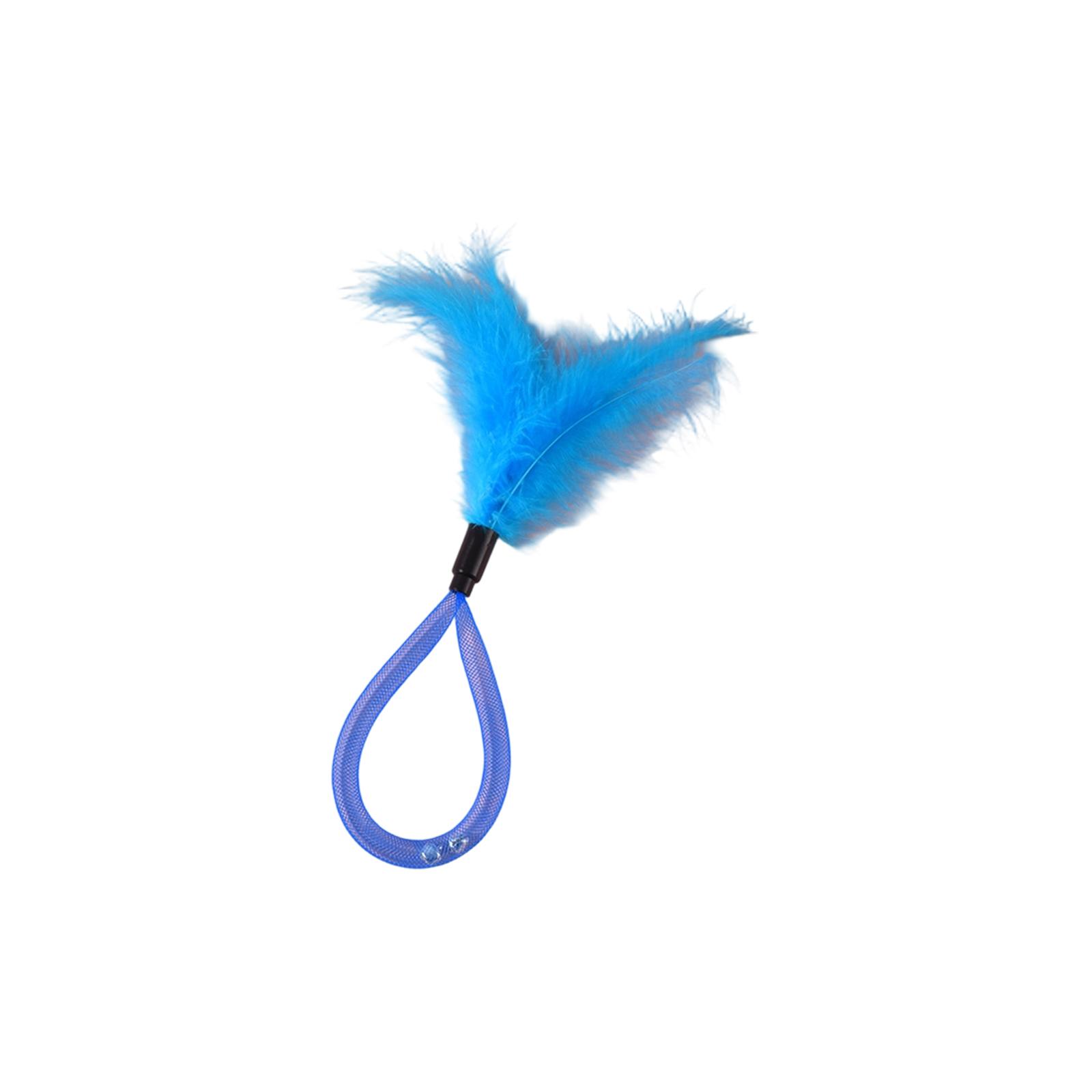 

Interactive Cats Feather Toy With Bell, Elastic Mesh Tube Teaser Wand For Indoor Cats, Colorful Natural Feather Cats Toys For Boredom, Self-Playing One Size синий