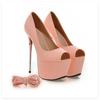 Sexy Extrémní 16cm Vysoké Podpatky Platforma Boty Žena Peep Toe Červená Zlatá Stříbrná Dámské Lodičky na Podpatku Párty Svatba Taneční Boty Ženské