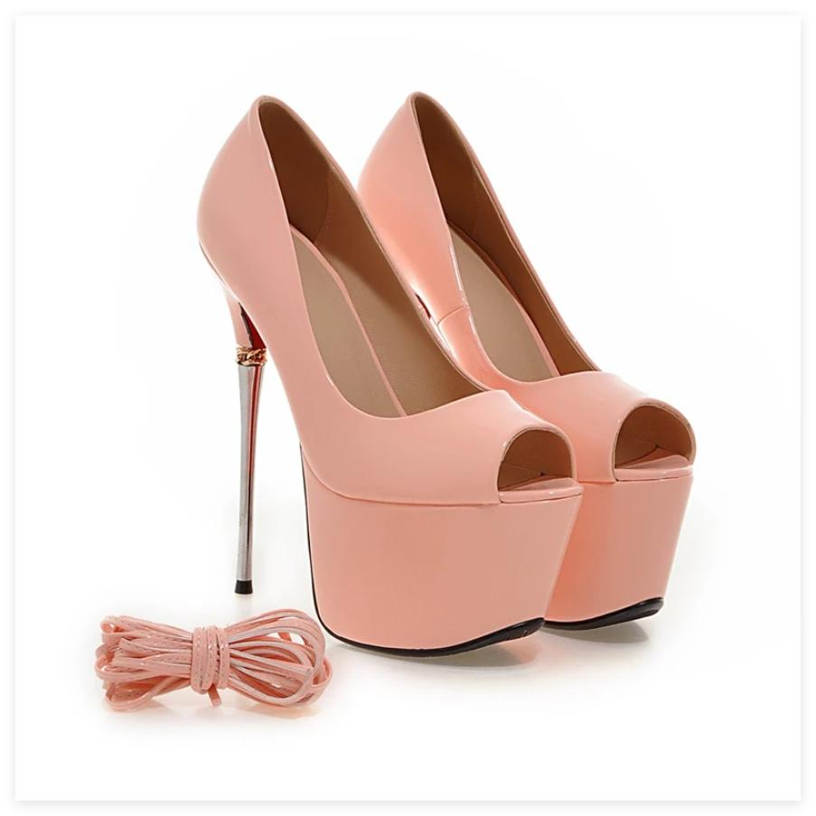 Sexy Extrémní 16cm Vysoké Podpatky Platforma Boty Žena Peep Toe Červená Zlatá Stříbrná Dámské Lodičky na Podpatku Párty Svatba Taneční Boty Ženské