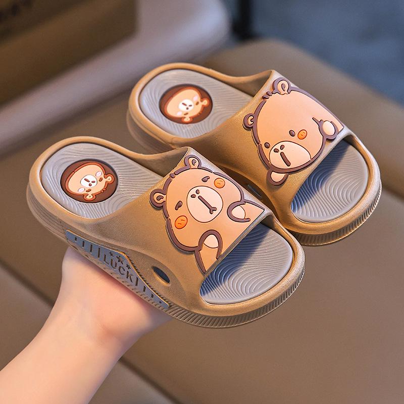 2025 Capybara Boys' Non-slip Summer Slippers for Big Kids & Toddlers