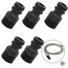 Threaded Fittings Threaded Joint Hydraulics Garden Plastic Quick Coupling Water Pipe 1/2inch 5pcs Faucet Adapter