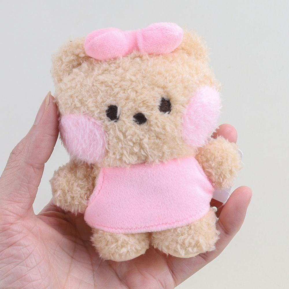 Animal Frog Bread Plush Keyring Bread Head Bear Cartoon Plush Pendant  Bag Accessories