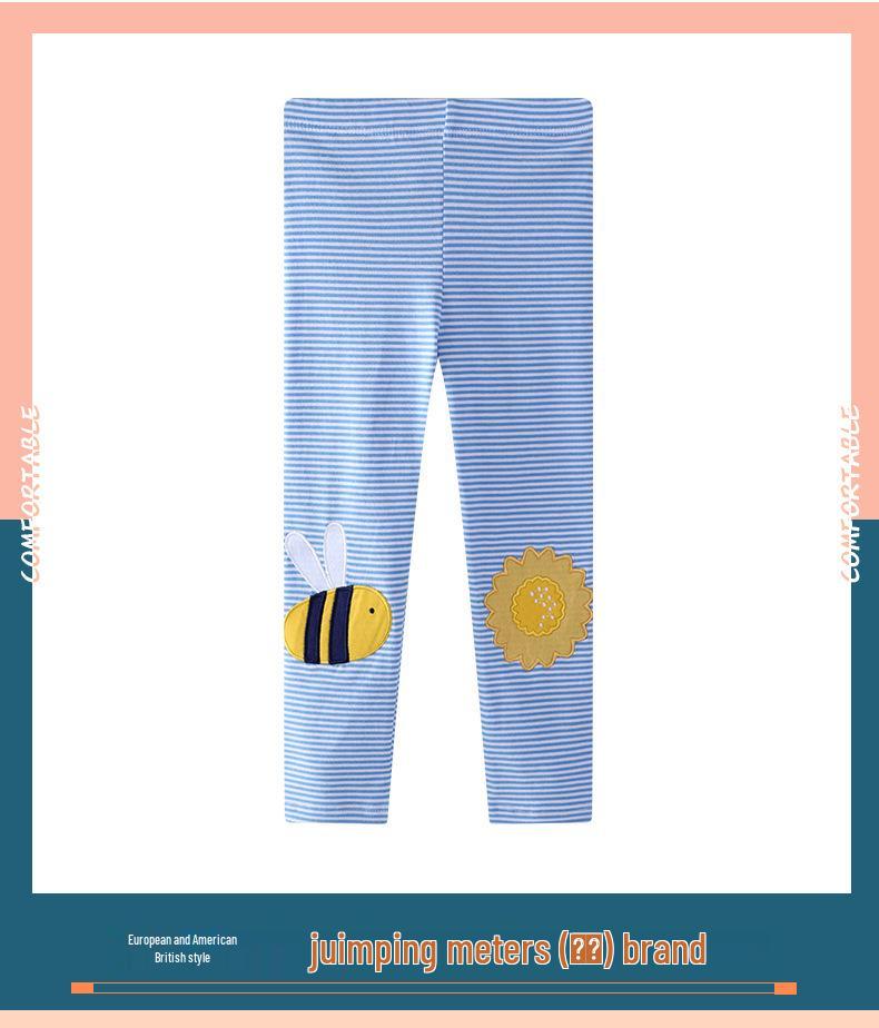 Girls' Cartoon Baby Leggings - Thin, Spring & Autumn Style