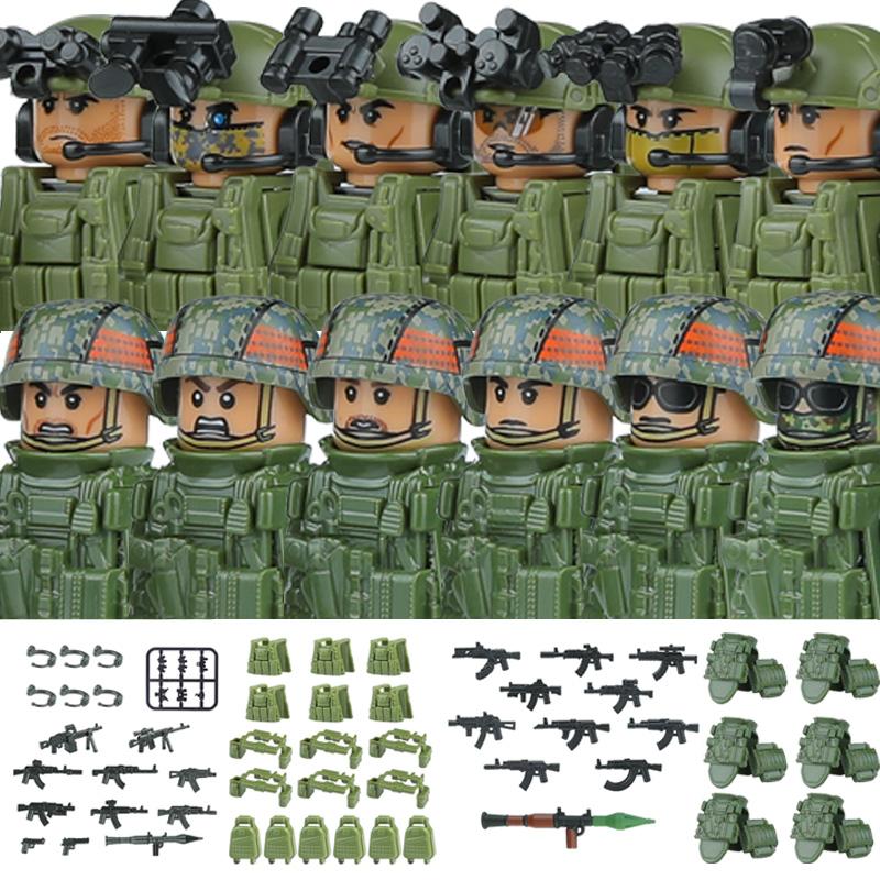 City SWAT Ghost Commando Figures Special Forces Figures Building Blocks UN Army Soldier Police Military Weapone Bricks Toys