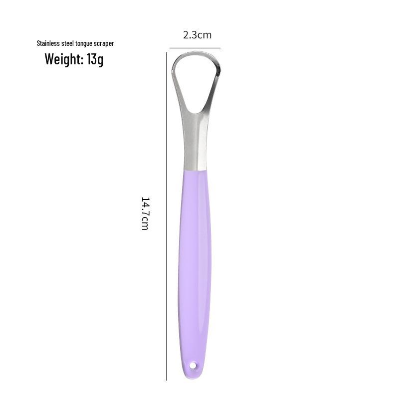 Stainless Steel Tongue Scraper - Removes Coating and Dirt for Adult Oral Hygiene