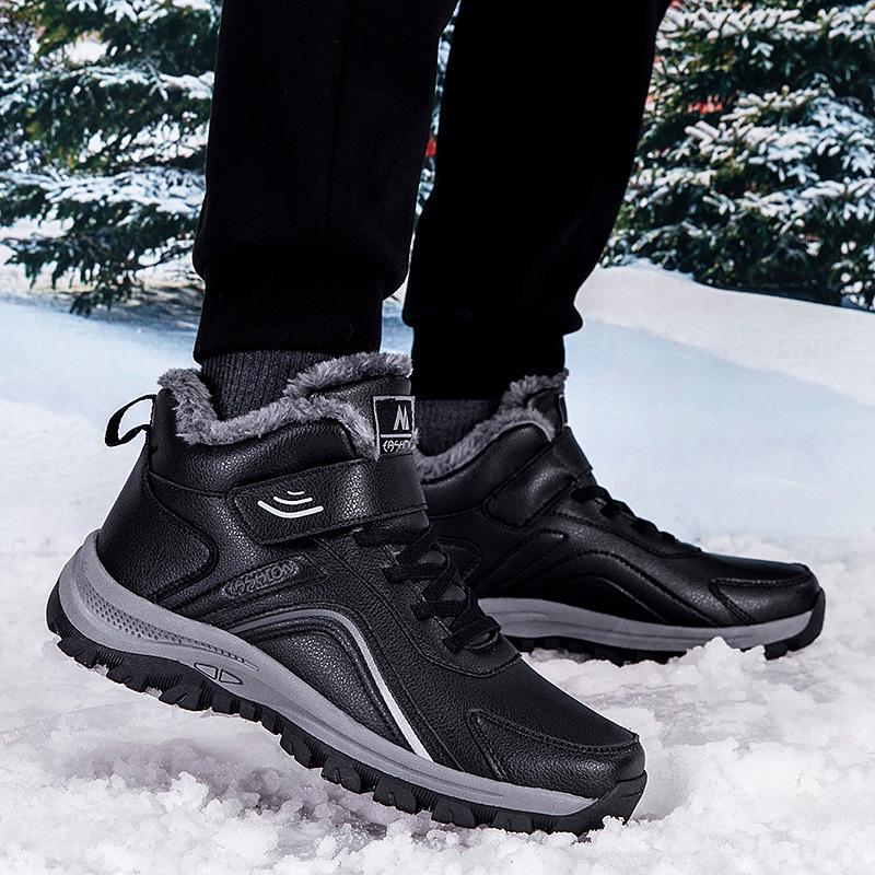 Foot fitness mother cotton shoes winter velvet thickened medium warm cotton boots outdoor non-slip snow boots